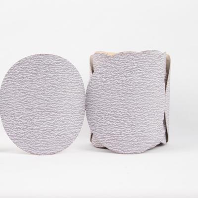 China PSA Sand Roll Paper White Sandpaper Disc Aluminum Oxide Sand Disc Gold 5 Sanding Roll In 125mm 6inch 152mm for sale