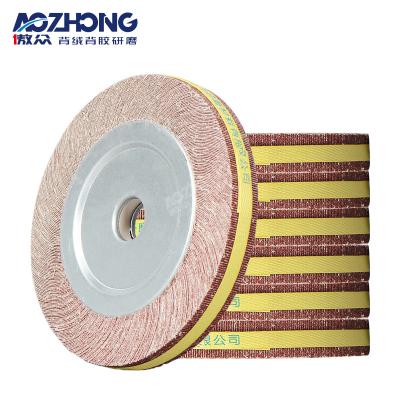 China Durable Fin Wheel with Axle Polish Nonwoven Sandpaper Sandpaper Fin Sanding Wheel for Metal Stainless Steel for sale