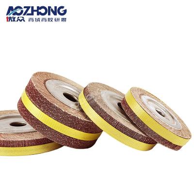 China Round Disc Mounted Fin Grinding Wheel With Spindle 6 Inch Dry Quick Change Disc Fin Sanding Abrasive Grinding Disc Wheel for sale