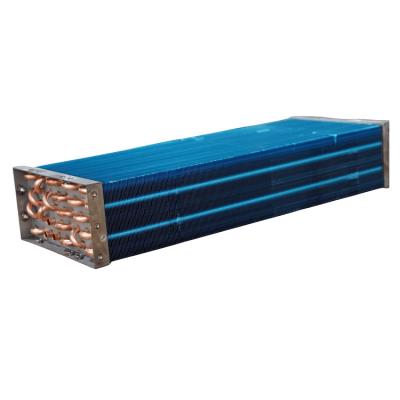 China Corrugated / Louvered / Flat type low energy fin water to air finnned tube heat exchanger evaporator for home use conditioner r290 for sale