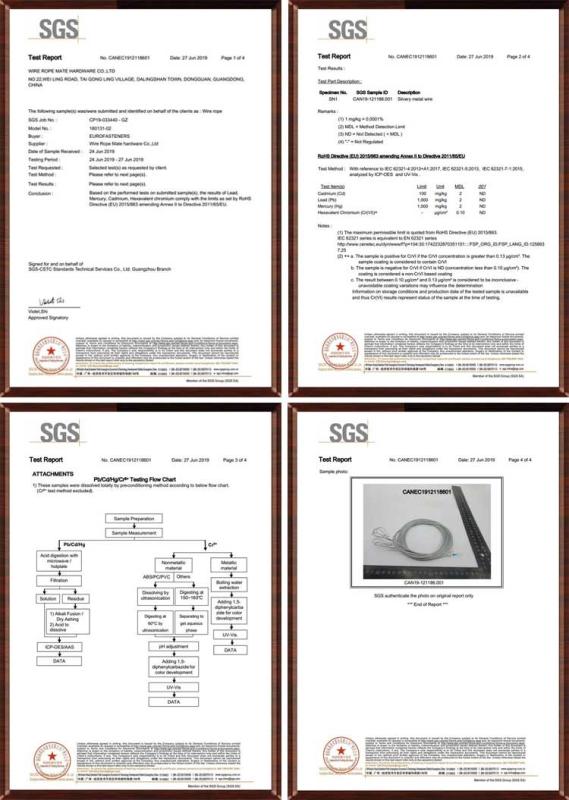 SGS - Dongguan Wire Rope Mate HardWare Co,.Ltd.