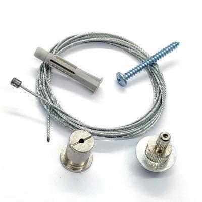 Cina Illuminazione fissata al muro di Kit Cable Loop Clamp For della sospensione del filo di acciaio dello SGS in vendita