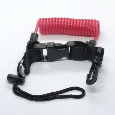 Cina Cordicella ritrattabile dello strumento del cavo arrotolato dello strumento di Lanyard Spring Tool Swivel Lanyard della cavezza di arresto rosso di caduta in vendita