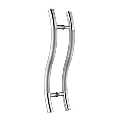 China Modern Stainless Steel Door Pull Handle Privacy Modern Interior Glass Door Handles for sale