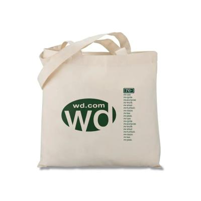 China Recyclable Shopping Bag Plain Canvas Cotton Tote Bags With Custom Printed Reusable Foldable Logo Wholesale for sale