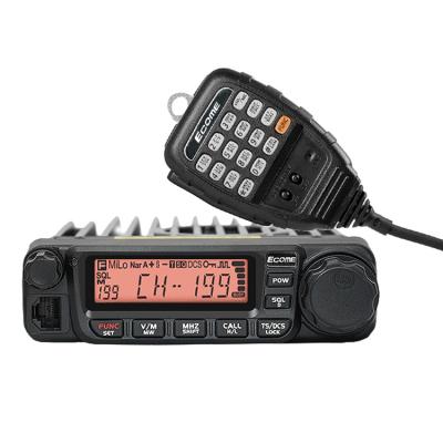 China Outdoor Ham Base Cb Walkie Talkie Range Lanyard Ecome MT-660 VHF UHF Mobile Radio With Microphone for sale