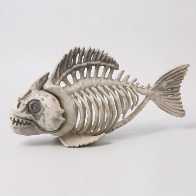 China Activity Decoration Halloween Fish Ghost House Bar Decoration Skeleton Ghost Festival Props Creative Simulation Animal Skeleton Frame Decoration for sale