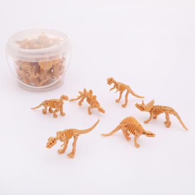 China Viable Dinosaur Skeleton Toy 6 Models Set Cute Dinosaur Skeleton Toys Accessory Cartoon Skeleton Dinosaurs For Kids for sale