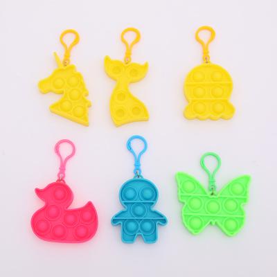 China Viable Hot Selling Children Bags Cute Press Decompression Finger Music Bubble Key Chain Pioneer Massacre Pendants Accessories Rat Key Chain for sale