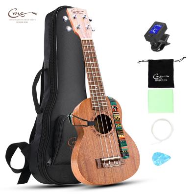 China Plywood Mahogany Ukelele Select Top Soprano Mahogany Ukulele For 21inch Displacement Ukulele for sale