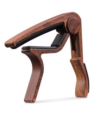 China Wholesale OEM Non-Slip Wooden Guitar Accessories Portable Guitar Capo Wooden Capo for sale