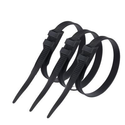 China High Quality Black Lifting Pads Low Price Double Protection Zip Tie Lock Zip Ties UV Cable Ties for sale