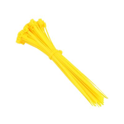 China Flame Retardant Cable Tie Zip Ties 66 Plastic Nylon Yellow Wire Ties Black OEM Packing PCS ROHS Good Color Support Red Blue Green Eco Feature for sale