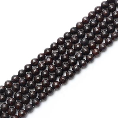 China Natural Beads Shape To Jewelry Garnet Beads Round Loose Beads Natural Red For Jewelry for sale