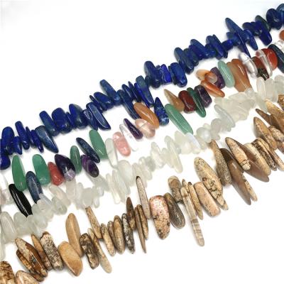 China Hot Sale Colorful Image Jasper Irregular Lapis Gemstone Chip Beads 18-20mm Na for sale