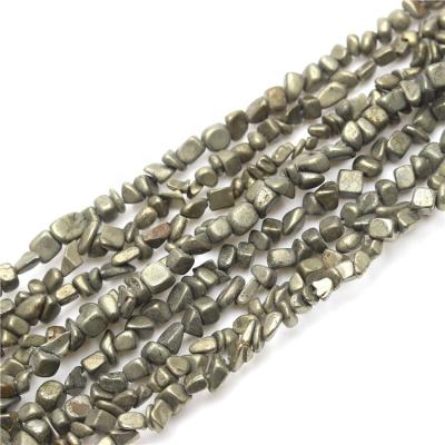 China Natural Beads Wholesale Natural Irregular Pyrite Beads Loose Gemstone Beads For Jewelry for sale