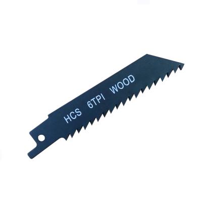 China Ground Teeth Fast Cutting 4 Inch 6TPI HCS Wood Cutting Recipro Saber Saw Blade for sale