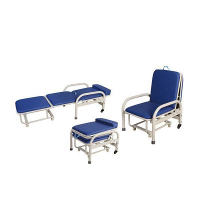 China Hospital Clinic YH-PH01 Durable Hospital Furniture Metal Adjustable Foldable Medical Accompany Chair with Wheels for sale