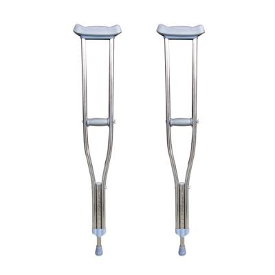 China Convenient Adjustable Walking Push-button adult crutch absorber walking stick armpit underarm aluminium crutches for sale