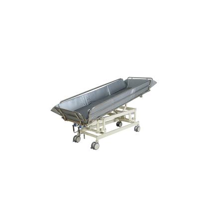 China Rehabilitation Center YH-XZ01 Shower Bath Bed Tilting Vichy Shower Hospital Assist Devices Massage Bath Bed With Movable Wheels for sale