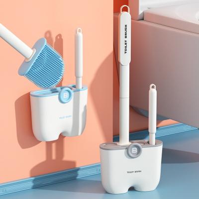 China Sustainable Wholesale High Quality Toilet Cleaner Brush Bathroom Toilet Brush Holder with Quick Cleaning Accessories for sale