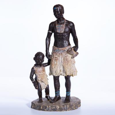 China Africa Abigail Factory Tribal culture father and son home decoration decoration gifts resin crafts wholesale for sale