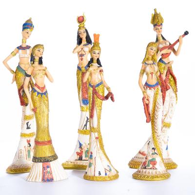 China Europe Abigail Factory Creative Egyptian lady resin crafts carve table top home decoration wholesale ornaments for sale