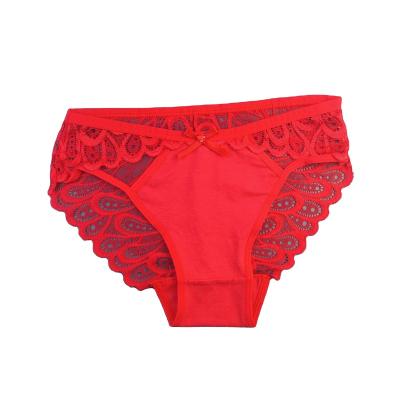 China New Style Breathable Sexy Lady Panty Quicky Dry Briefs Cotton Lace Women Underwear for sale