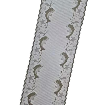 China Factory production gold elastic lace nylon spadex elastic lace trim 10cm color customizable lace for sale