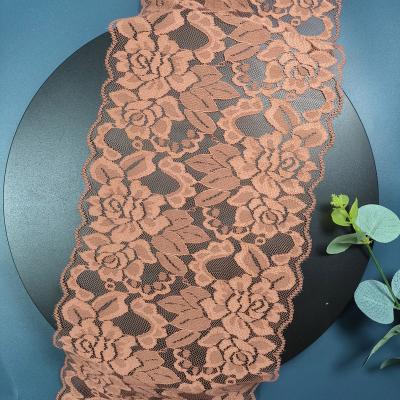 China 15cm Width Elastic Hot Selling Beautiful Elastic Lace Fabric Elastic Lace For Underwear for sale