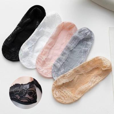 China Summer thin cut socks QUICK DRY low mesh to lace up non-slip silicone women socks invisible boat socks for sale