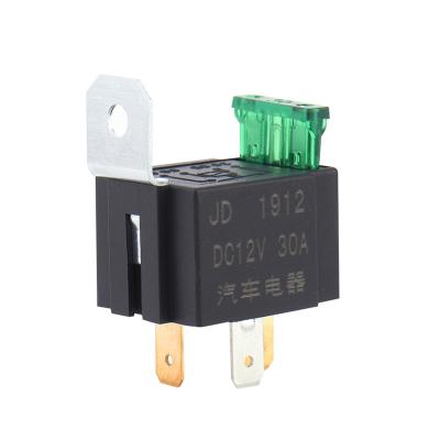 China Sealed DC12V 30A 4 Pin Automotive Relay Auto Electronic Car With Fuse Insurance Film Car Bikes Auto On/Off Relays, Fuse Relay for sale