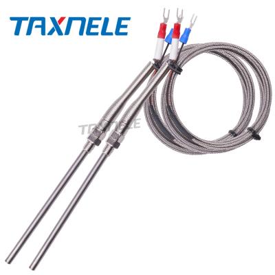 China Easy Type Thermocouple Stainless Steel Probe Thermocouple 100mm 200mm 2m Cable Wire Length, 0~400C Thermocouple Temperature Use K Sensor for sale