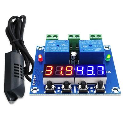 China Automatic Thermostat Temperature Humidity Control Thermometer Hygrometer Controller Module DC 12V LED Electronic Componets Xh-m452 Dual Output for sale