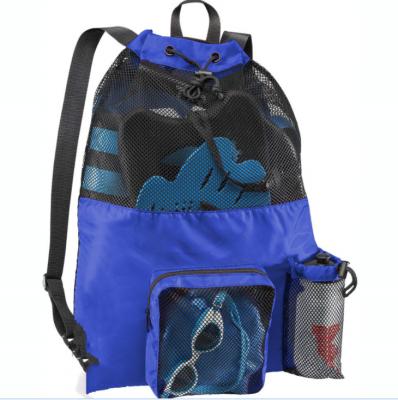 China Waterproof Hot Sale Sports Drawstring Backpack Beach Bag Lightweight Drawstring Mesh Bag for Swimming Gym for sale