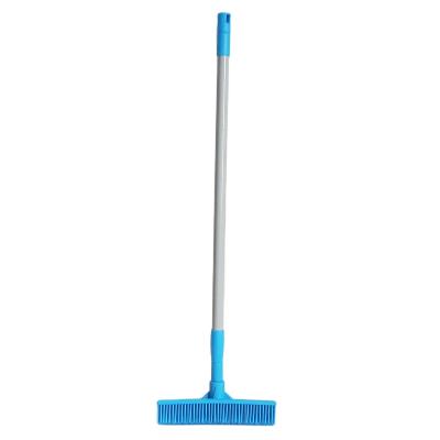 China Pet Hair Removal Indoor Cleaning Soft Rubber Broom With Floor Squeegee Brush for sale