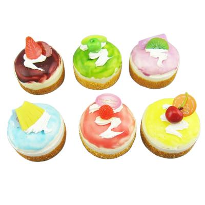 China China fake plastic sponge cake display for fridge magnet decoration 6design mixed,artificial wedding cake for sale