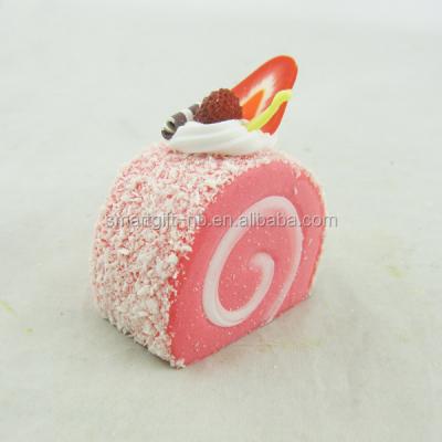 China Soft Toy Artificial Sponge Strawberry Cake Muffin Decoration Food Model for sale