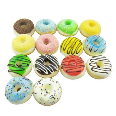 China Mini Mixed China Cream Squishy Slow Rising Flavored Donut For Food Wholesale Display Artificial Donut Fridge Magnet for sale