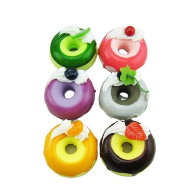 China Artificial China Fake Sponge Cake Donut For Fridge Magnet Home Decoration Round Donut For Kid Study Toys for sale