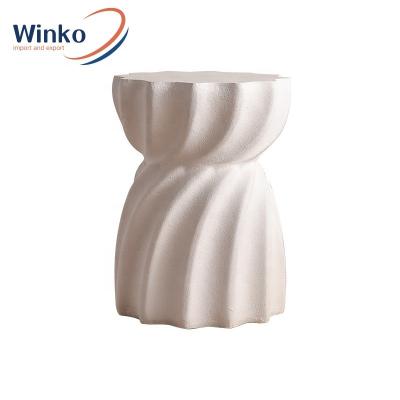 China Retro Design New Arrival End Color Retro Design Side Coffee Table Rotary White Home Decor Table For Living Room Furniture for sale