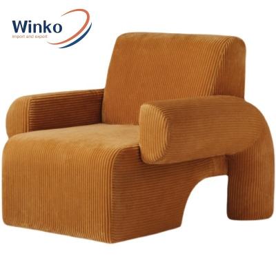 China Retro Style Modular Creative Nordic Simple Simple Luxury Casual Corduroy INS Light Armchair Living Room Sofa Lazy Sofa For Living Room for sale