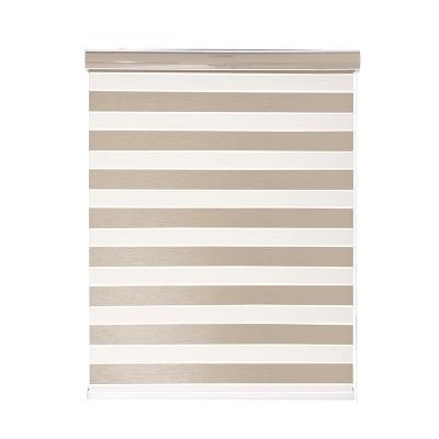 China Modern Stitching Trim Golden Fabric Zebra Blinds for sale