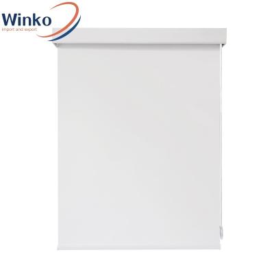 China Modern White Square Manual Cassette Blackout Roller Blinds for sale