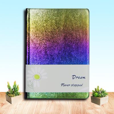 China Factory Direct Selling Diary A5/A6 2021 PU Leather Hardcover Rainbow Color Hardcover Diary Notebooks for sale