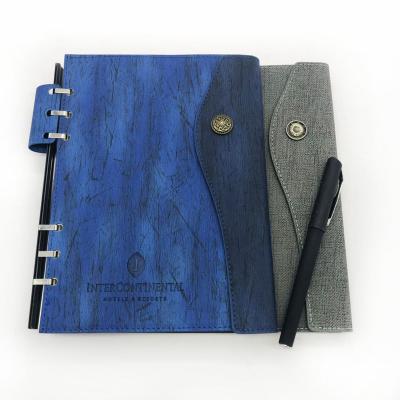 China Ring Binder Notebook Creative Leather Notebook Spiral Notebook with Pen Gift Box for sale