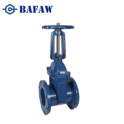 China Resilient seated Din standard flange end gate valve for sale