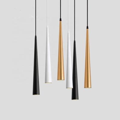 China Retro Long Tube LED Chandelier Bar Dining Room Black Modern Simple Hotel Nordic Lamp Retro Gold Wind Indus Lamps And Lanterns for sale