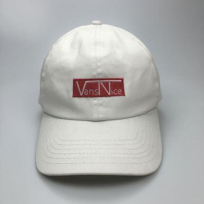 China Striped Fashion 3D Striped Custom Embroidery White Dad Hat for sale