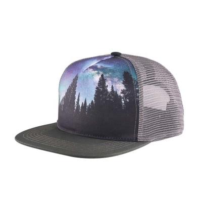 China Wholesale 5 COMMON Board Printing Foam Mesh Trucker Cap And Trucker Hat for sale